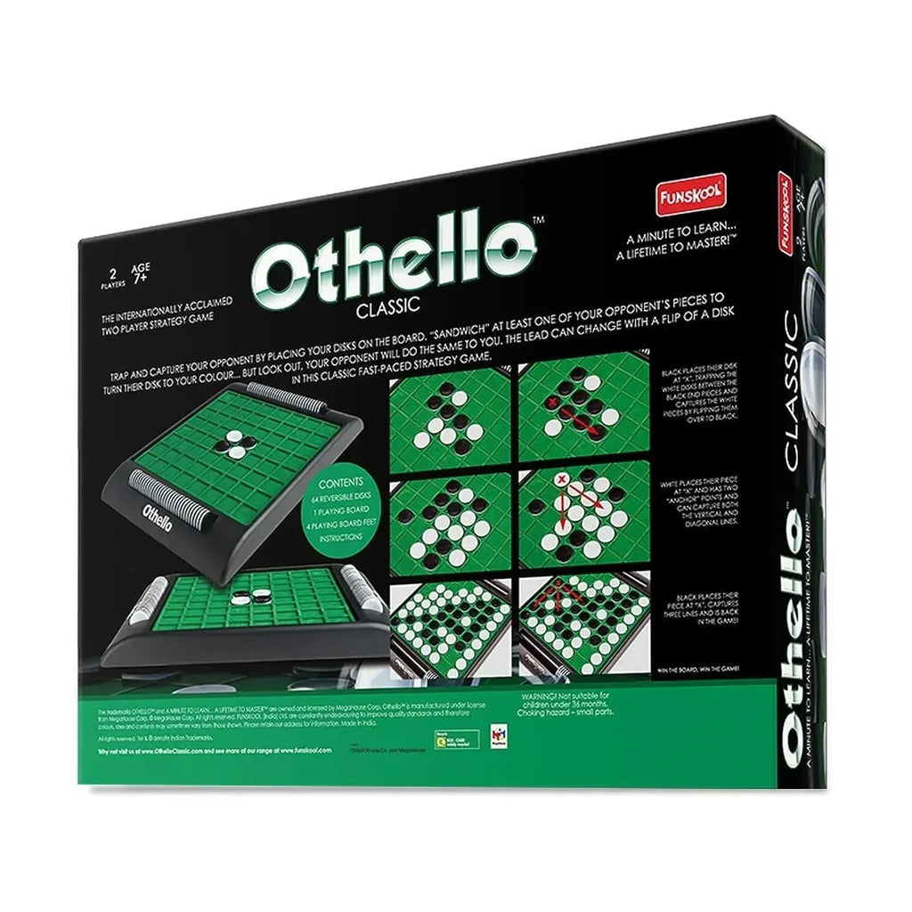 Othello Classic Strategy Board Game – Reversing Challenge for Ages 7+ - Naivri