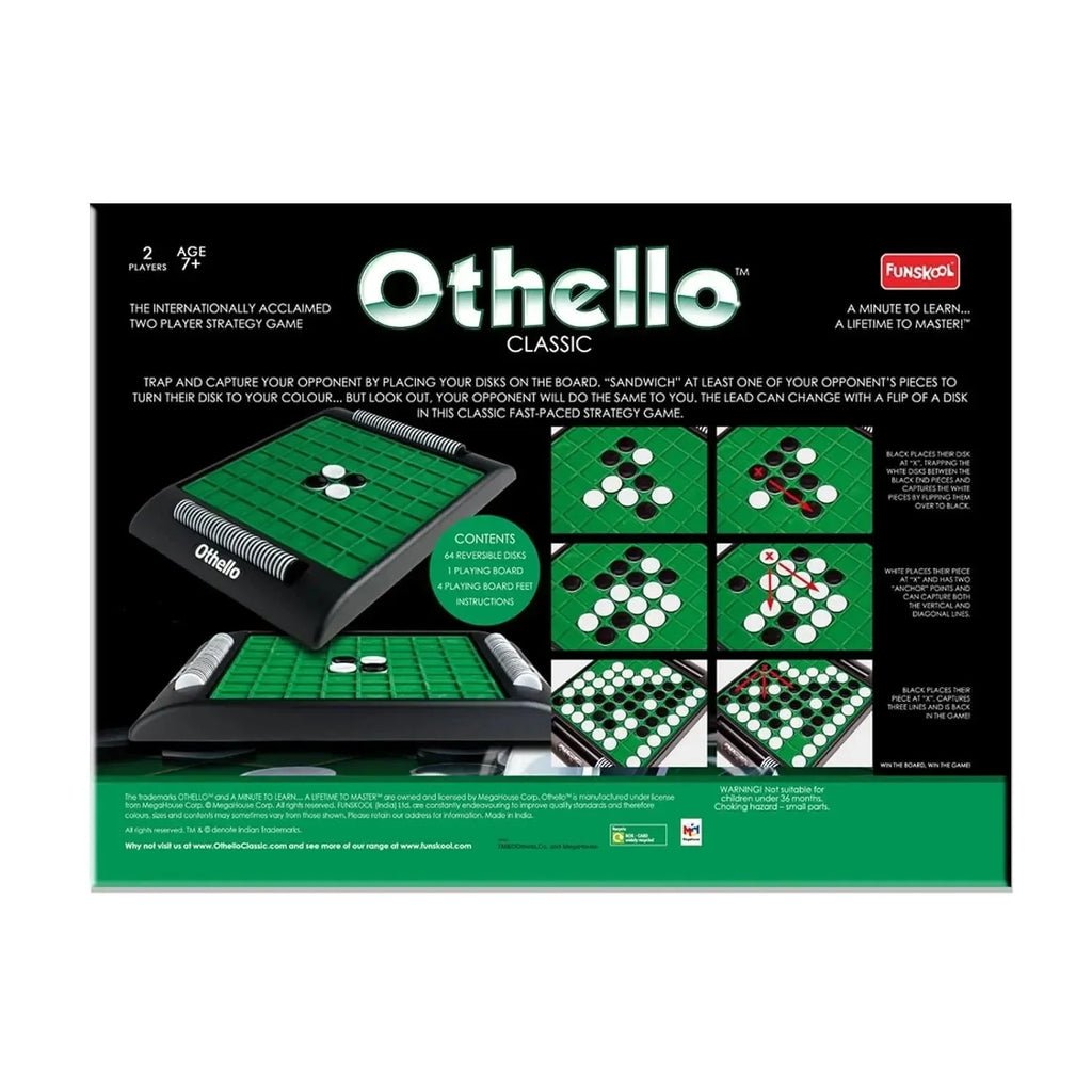 Othello Classic Strategy Board Game – Reversing Challenge for Ages 7+ - Naivri