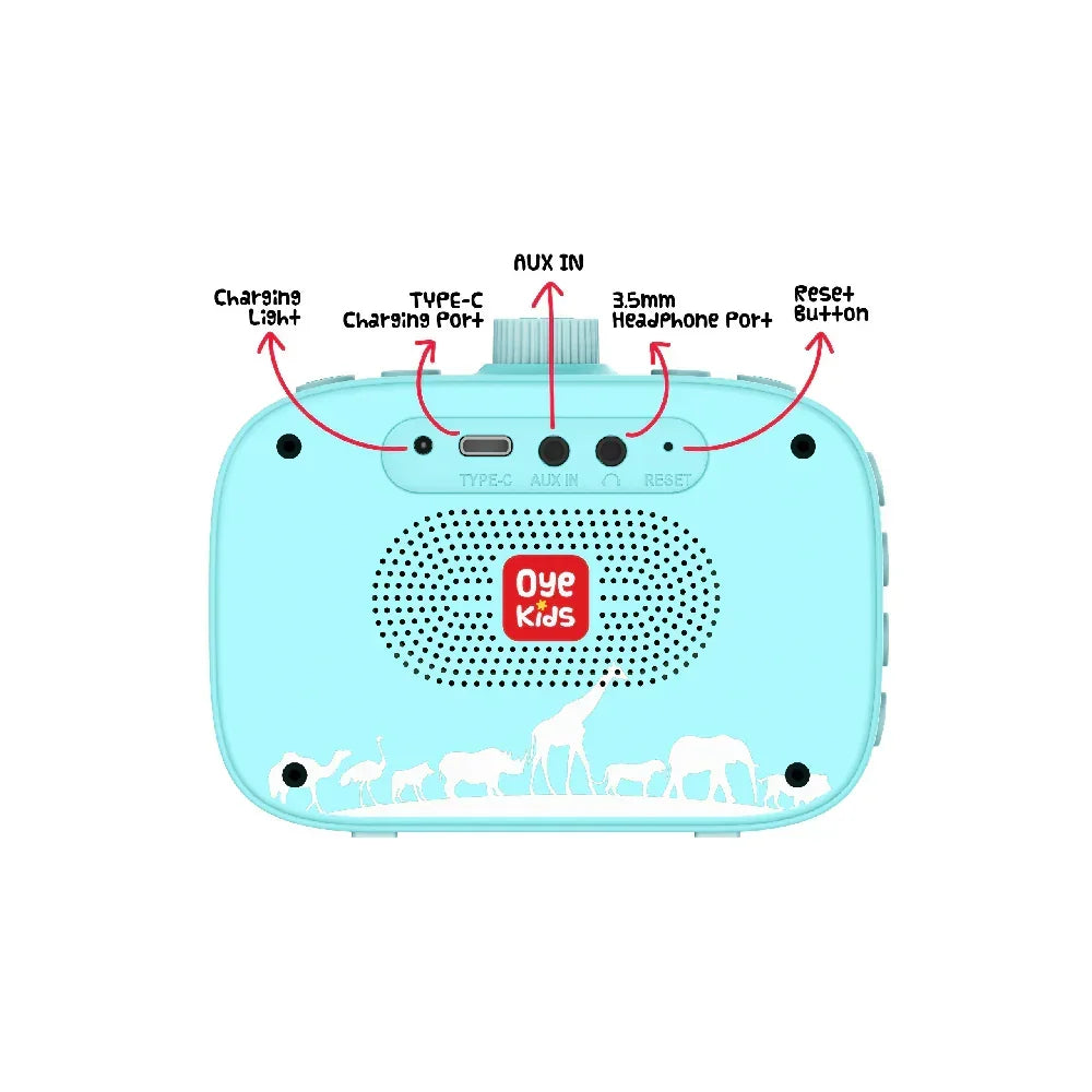 Oye Kids Story Box Speaker with 1000 Stories in Hindi and English. Electronic Learning Toy for Kids Age 3 to 10. Birthday Gift for Kids Boys Girls Children Babies. Story Telling Speaker for Children. - Naivri