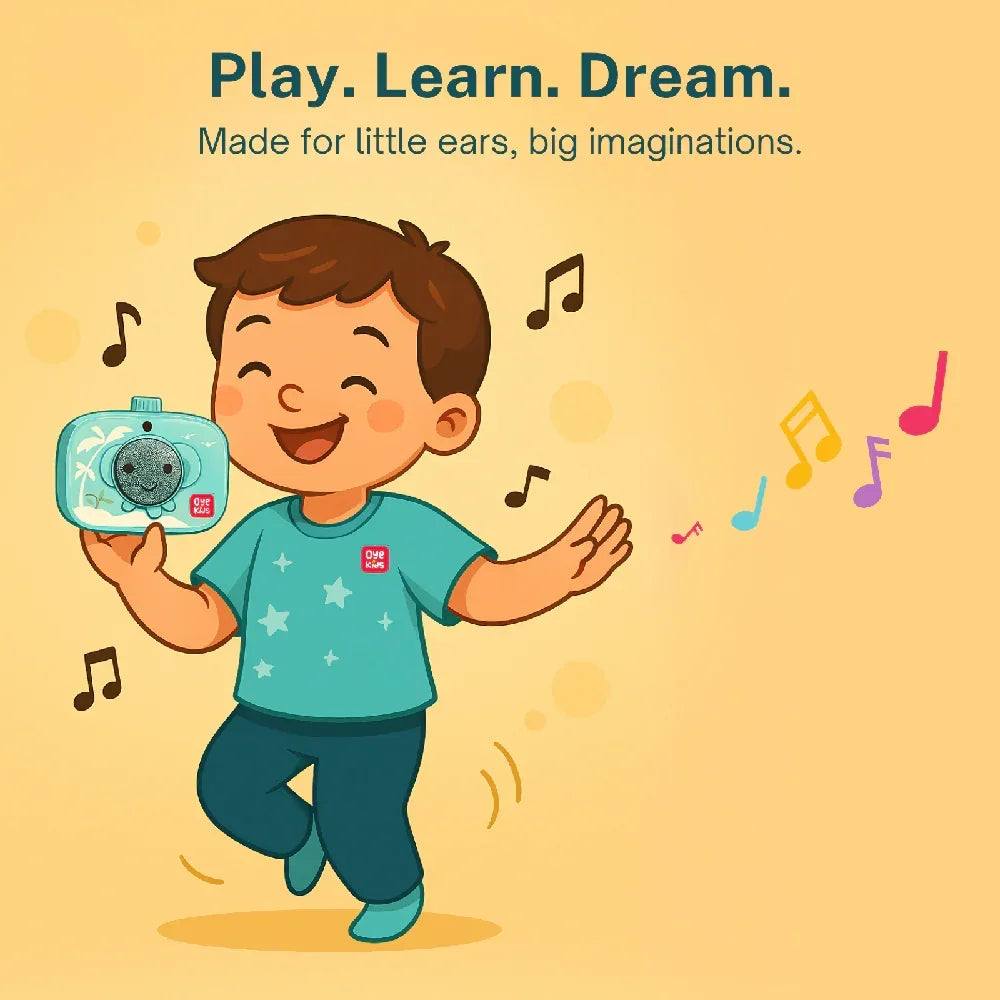 Oye Kids Story Box Speaker with 1000 Stories in Hindi and English. Electronic Learning Toy for Kids Age 3 to 10. Birthday Gift for Kids Boys Girls Children Babies. Story Telling Speaker for Children. - Naivri