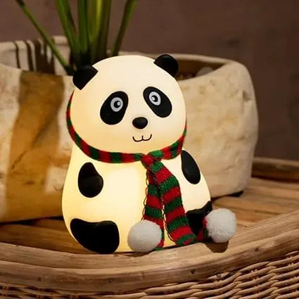 Panda Light Night lamp, Night Light for Bedroom, Night Lamp for Kids, Birthday Gift for Kids, Silicone Rechargeable Lamps with Charging Plug, Diwali Gifts for Family & Friends, (Multicolor) - Naivri