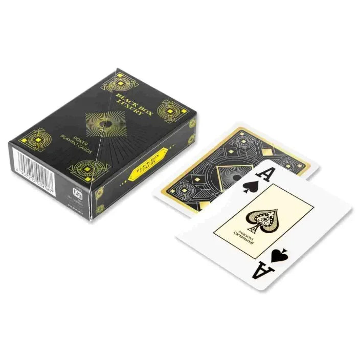 Parksons Cartamundi Black Box Luxury Playing Cards – Premium Poker Deck in Swivel Case | Jumbo Index | Waterproof, Durable PVC | Ideal Gift for Game Enthusiasts & Collectors - Naivri