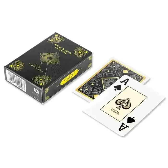 Parksons Cartamundi Black Box Luxury Playing Cards – Premium Poker Deck in Swivel Case | Jumbo Index | Waterproof, Durable PVC | Ideal Gift for Game Enthusiasts & Collectors - Naivri