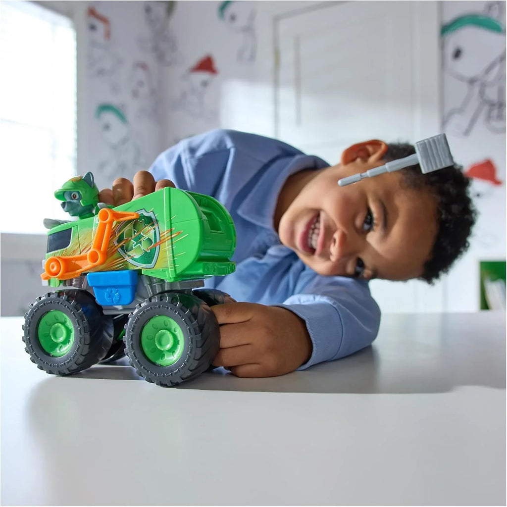 Paw Patrol Rocky Off-Road Recycle Rescue Truck – Launcher Feature for Ages 3+ - Naivri