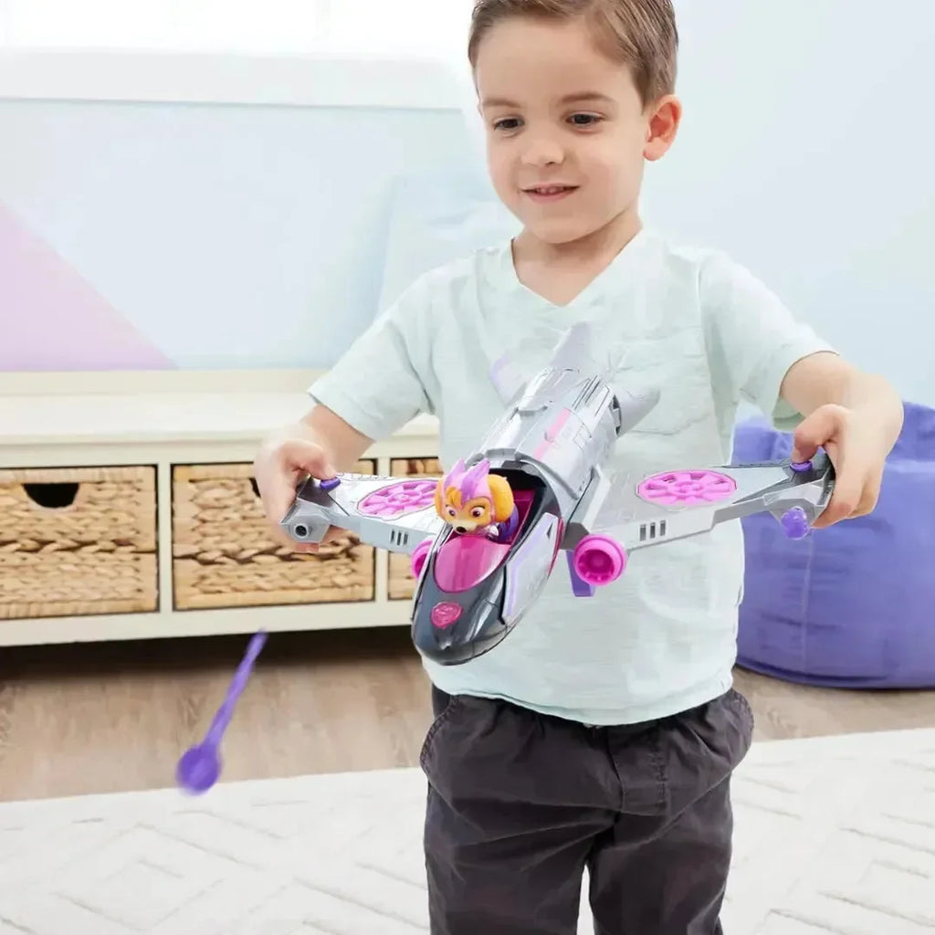 Paw Patrol Skye’s Mighty Movie Jet with Lights and Sounds – Action Toy for Kids - Naivri