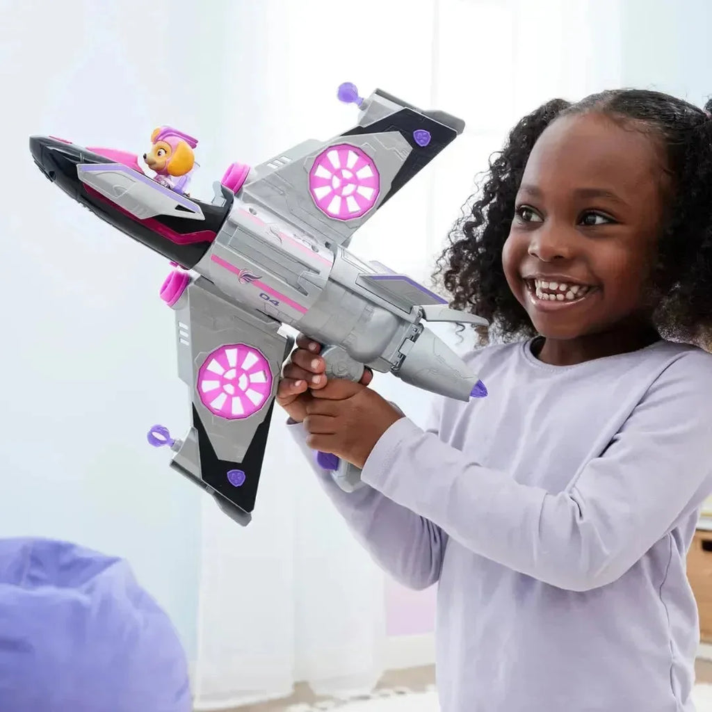 Paw Patrol Skye’s Mighty Movie Jet with Lights and Sounds – Action Toy for Kids - Naivri