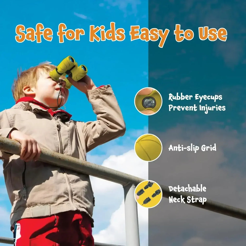 Pie Matrix Junior Explorer Binoculars (8x21) for Kids and Adults – Lightweight, Waterproof, High-Performance Outdoor Optics - Naivri