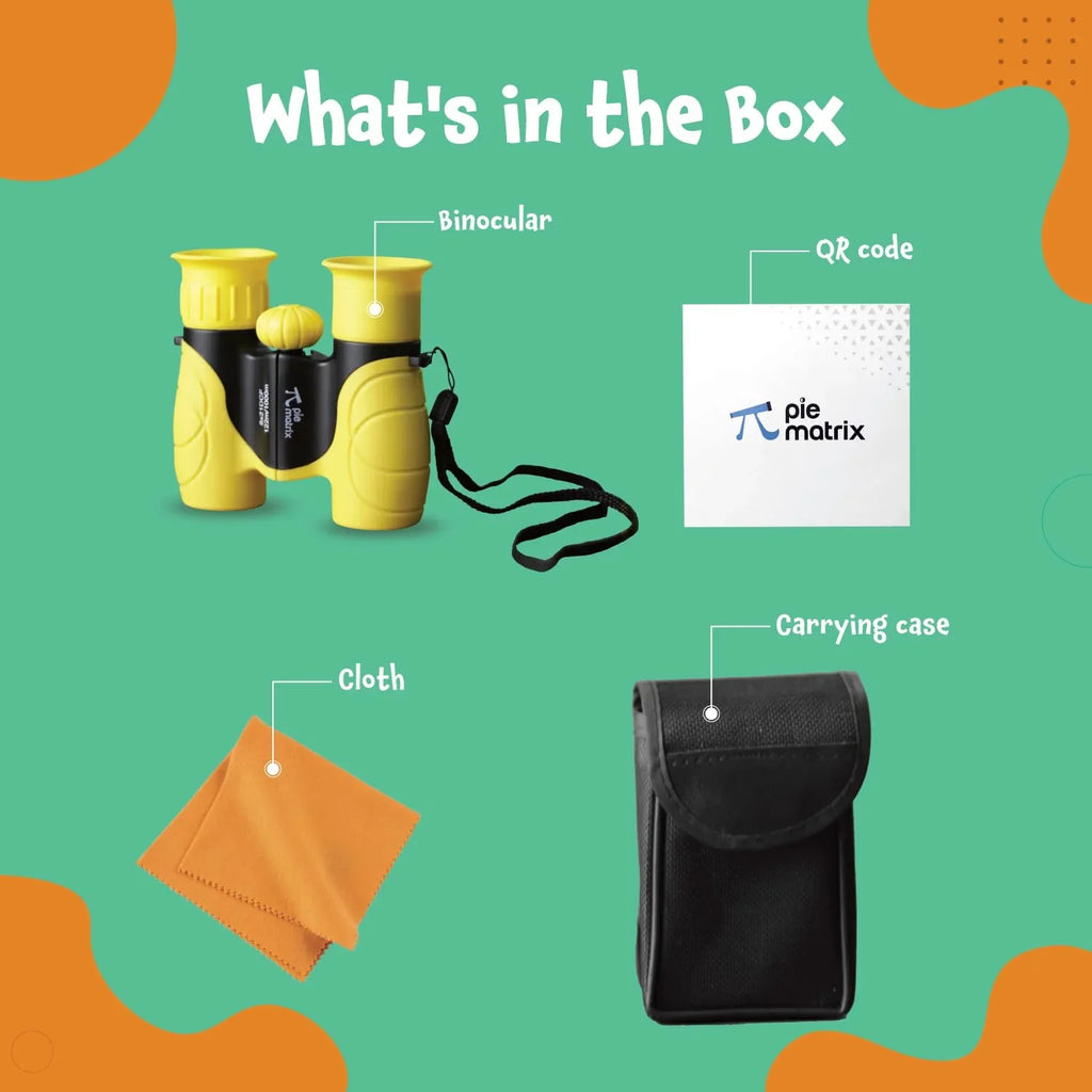 Pie Matrix Junior Explorer Binoculars (8x21) for Kids and Adults – Lightweight, Waterproof, High-Performance Outdoor Optics - Naivri