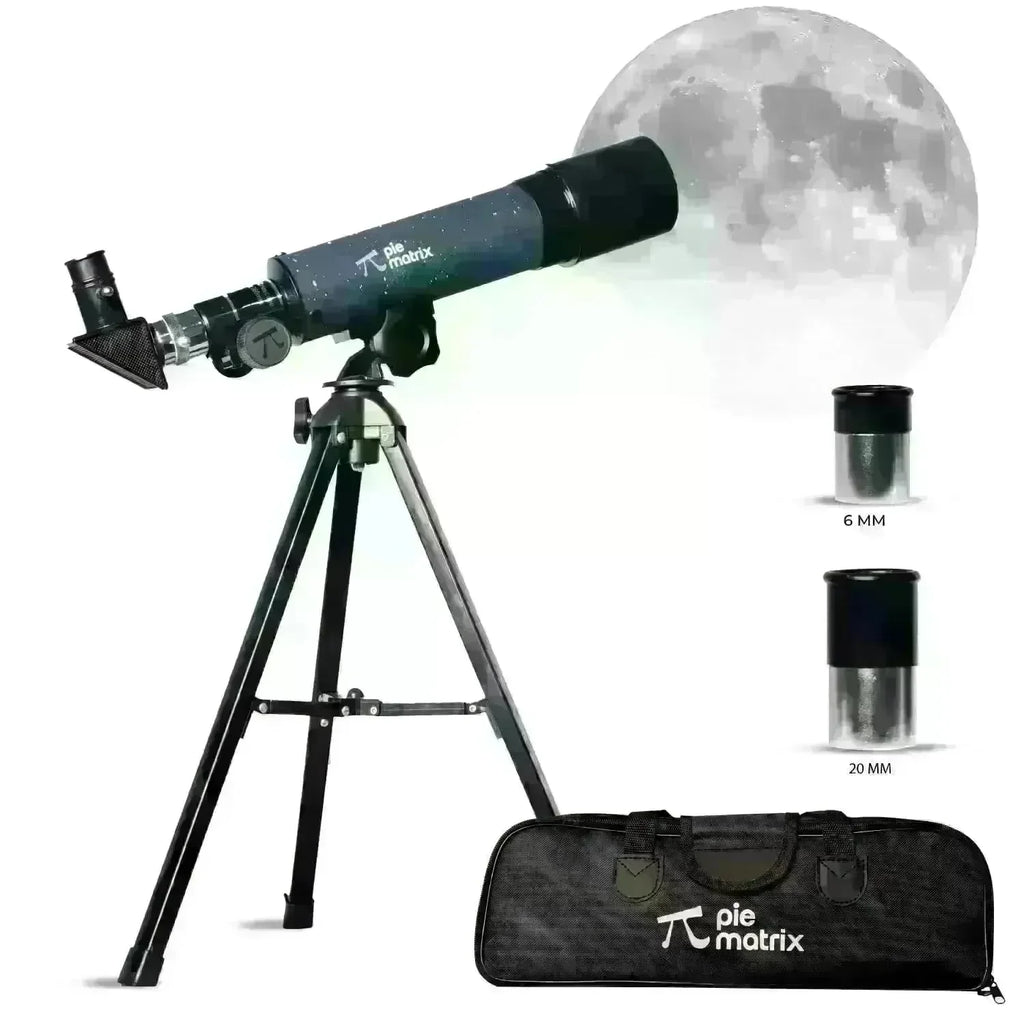 Pie Matrix Neo 50/360 HD Zoom Refractor Telescope – 90x Magnification, 360° Rotating Tripod, Clear Views of Moon, Planets & Wildlife, Lightweight Travel Bag – Ideal for Beginners & Stargazers - Naivri