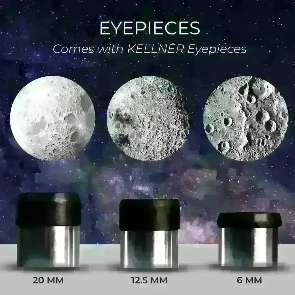 Pie Matrix Pegasus 76700 Newtonian Reflector Telescope with 235x Ultra HD Zoom – Fully Coated Optics, Alt-AZ Mount & Tripod – Ideal for Moon, Saturn Rings, Planets & Deep Sky Viewing - Naivri