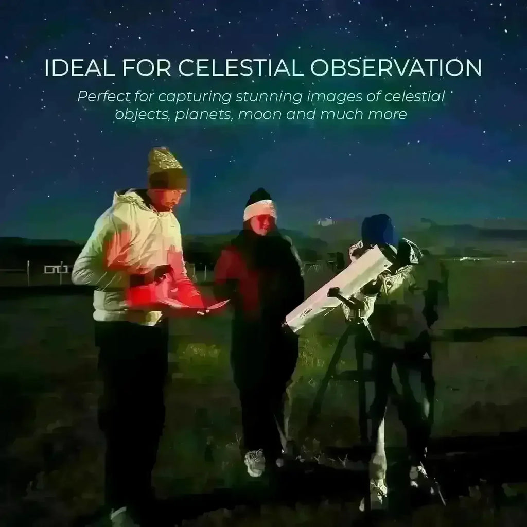 Pie Matrix Pegasus 76700 Newtonian Reflector Telescope with 235x Ultra HD Zoom – Fully Coated Optics, Alt-AZ Mount & Tripod – Ideal for Moon, Saturn Rings, Planets & Deep Sky Viewing - Naivri