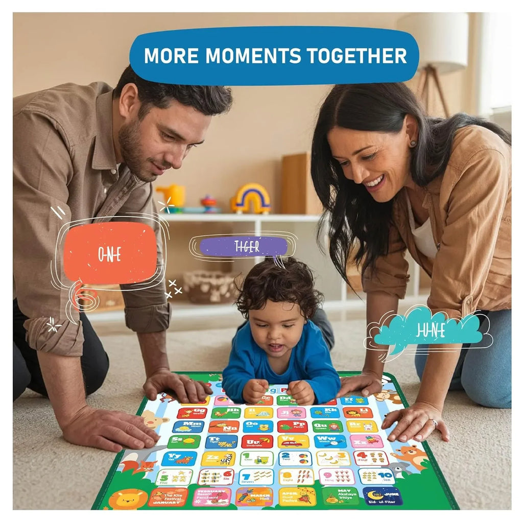 Planettunes Alphabet Learning Musical Interactive Bilingual Touch-Sensitive Floor Mat for Kids | 5 Fun Educational Modes | ABC & Number Learning Mat for Toddlers Age 3+ - Naivri