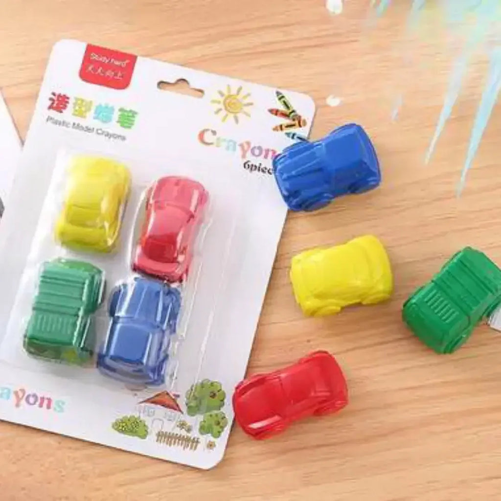 Plastic Model Crayons – Vibrant Assorted Shapes for Kids 3+ - Naivri