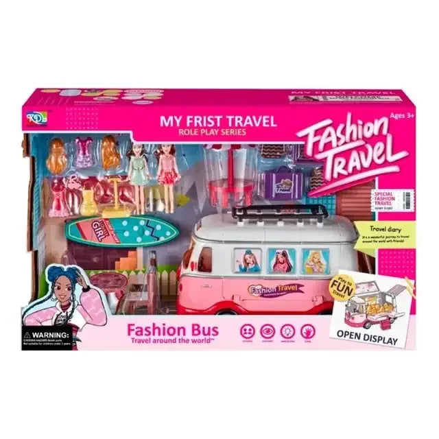 PlayJoy Doll & Bus Adventure Set – Imaginative Play for Kids 3+ - Naivri