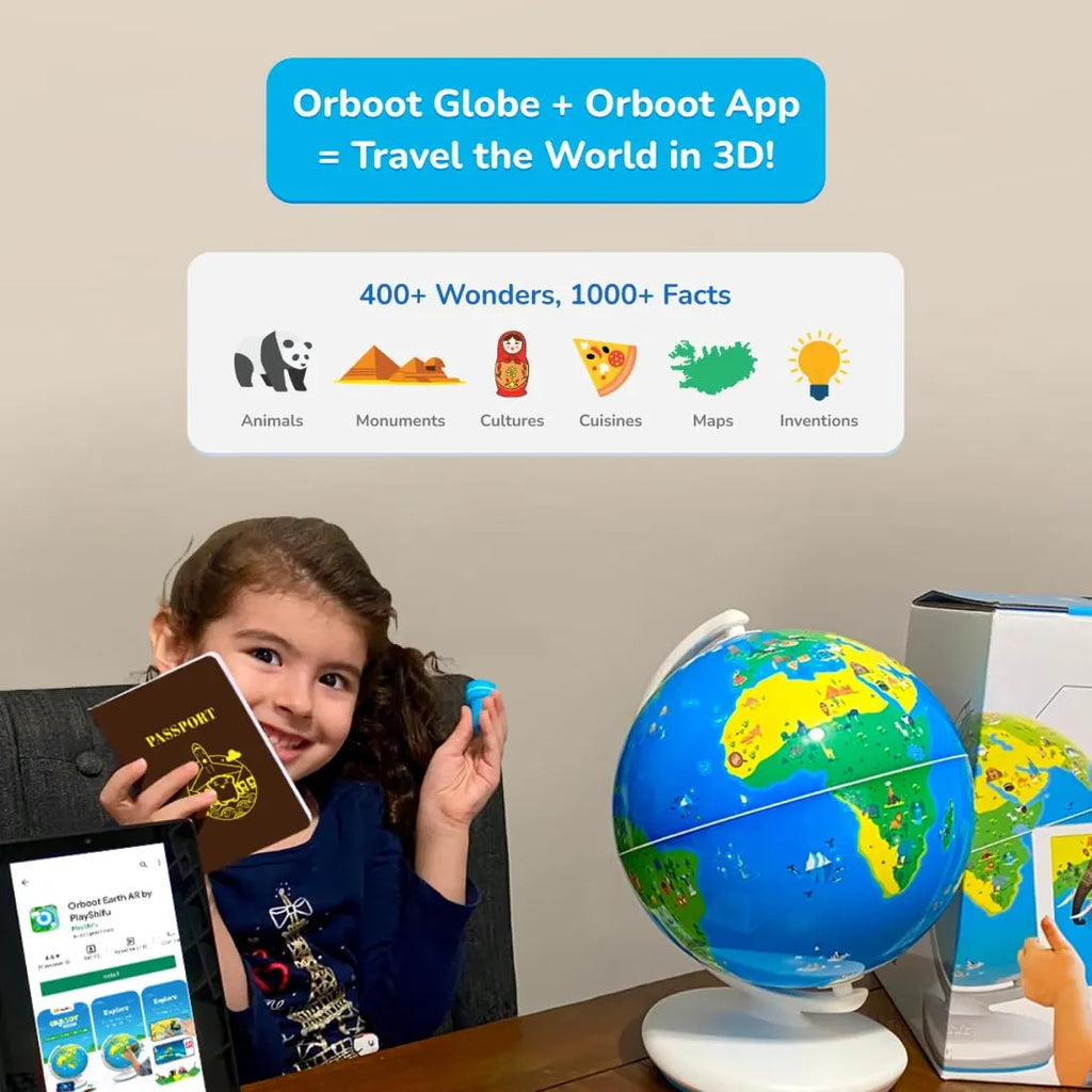 PlayShifu Orboot Earth – Augmented Reality Interactive Globe for Kids - Naivri