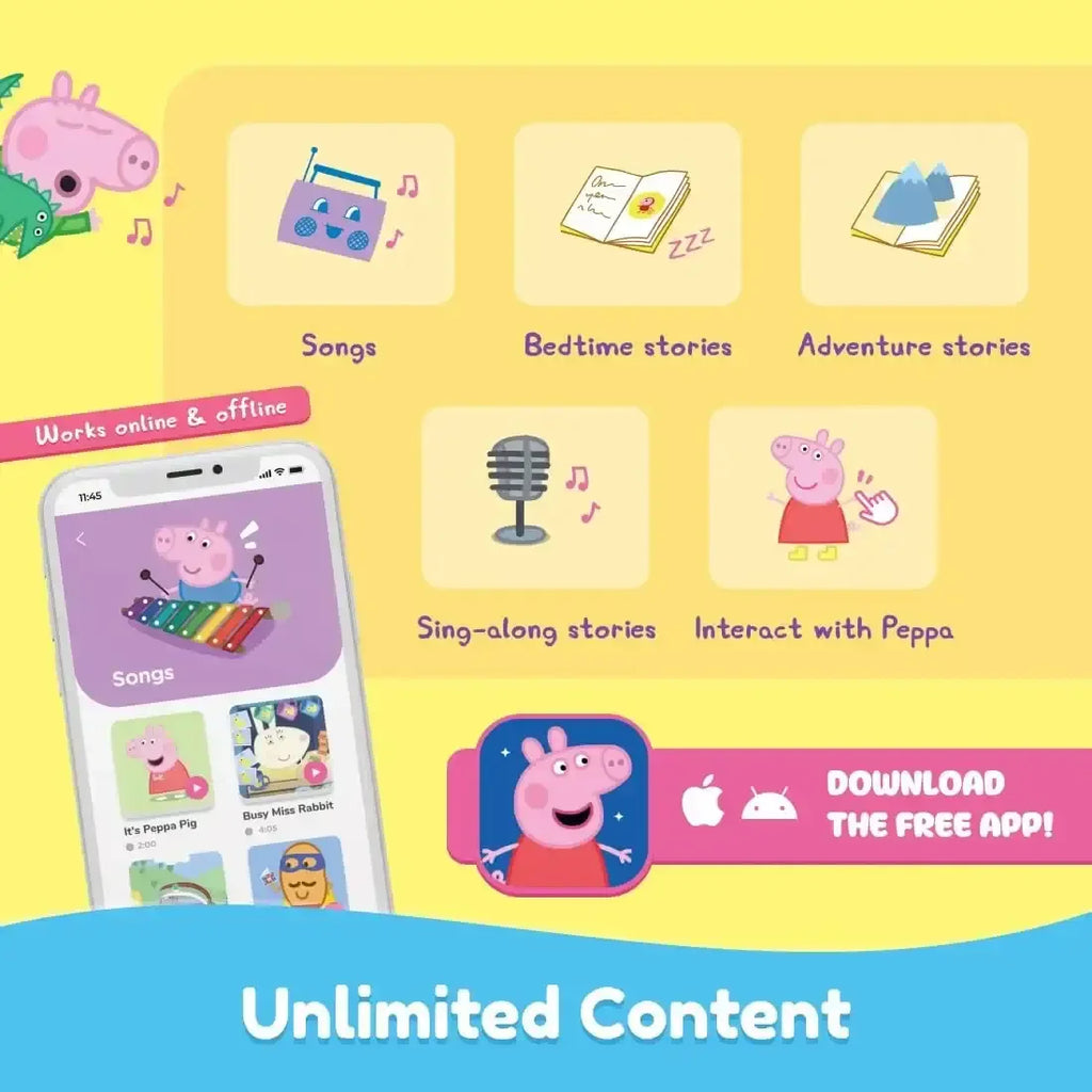 PlayShifu Smart Peppa – Interactive Peppa Pig Plush Toy with Singing, Talking, Storytelling, and Bluetooth App Connectivity for Kids Age 3+ | Educational Learning Toy - Naivri