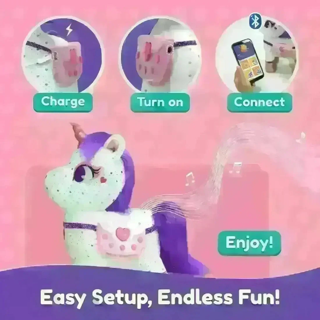 PlayShifu ZeeZee The Smart Storyteller – Singing & Talking Unicorn Plush Toy with Bluetooth App Connectivity | Educational Interactive Soft Toy for Kids Age 3+ - Naivri