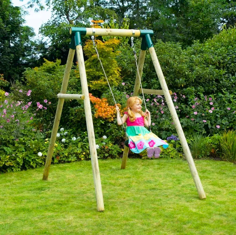 Plum® Bush Baby® Wooden Swing Set – Classic Outdoor Play for Kids | Durable & Weather-Resistant - Naivri