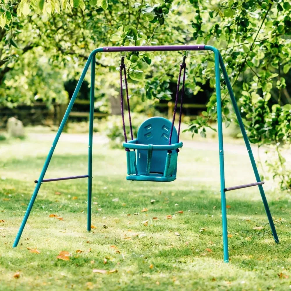 Plum® Metal 2-in-1 Swing Set – Convertible Outdoor Swing for Babies, Toddlers & Kids - Naivri