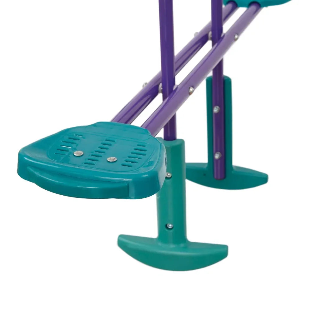 Plum® Metal Jupiter® Double Swing and Glider Set – Outdoor Playset with 2 Swings & 2-Seater Glider | Rust-Resistant Steel Frame - Naivri