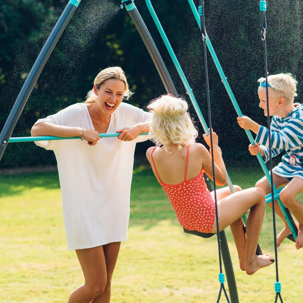 Plum® Premium Metal Single Swing and Glider with Mist - Naivri
