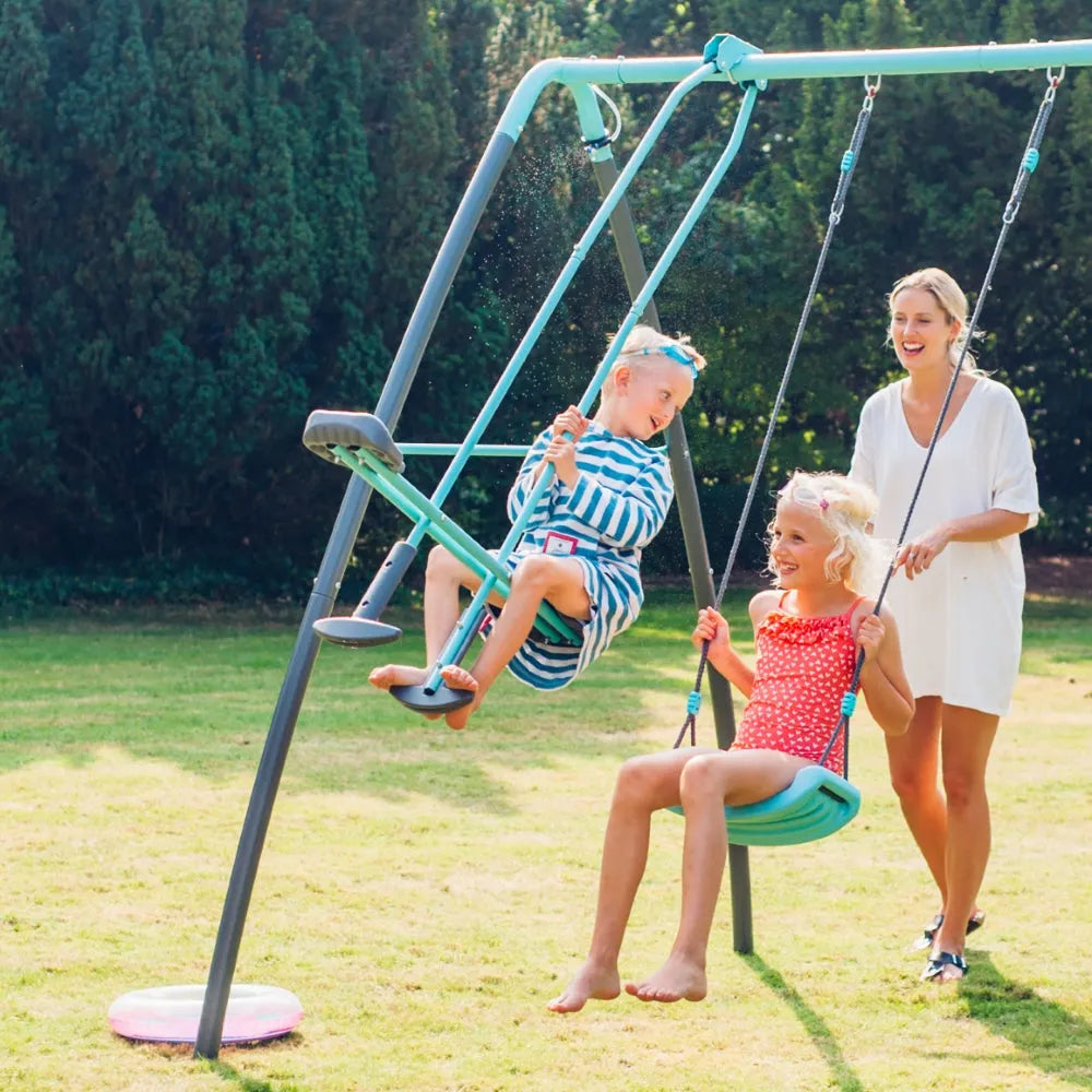 Plum® Premium Metal Single Swing and Glider with Mist - Naivri