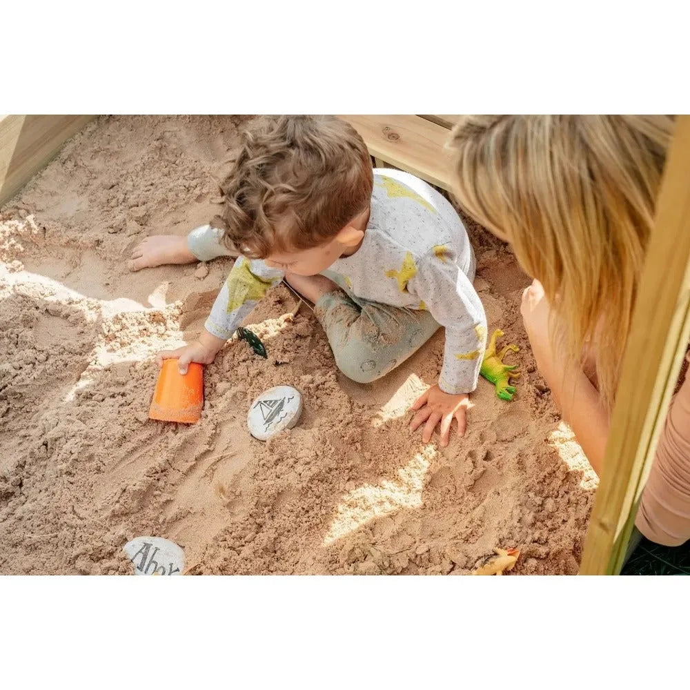 Plum Wooden Sandpit with Canopy - Naivri