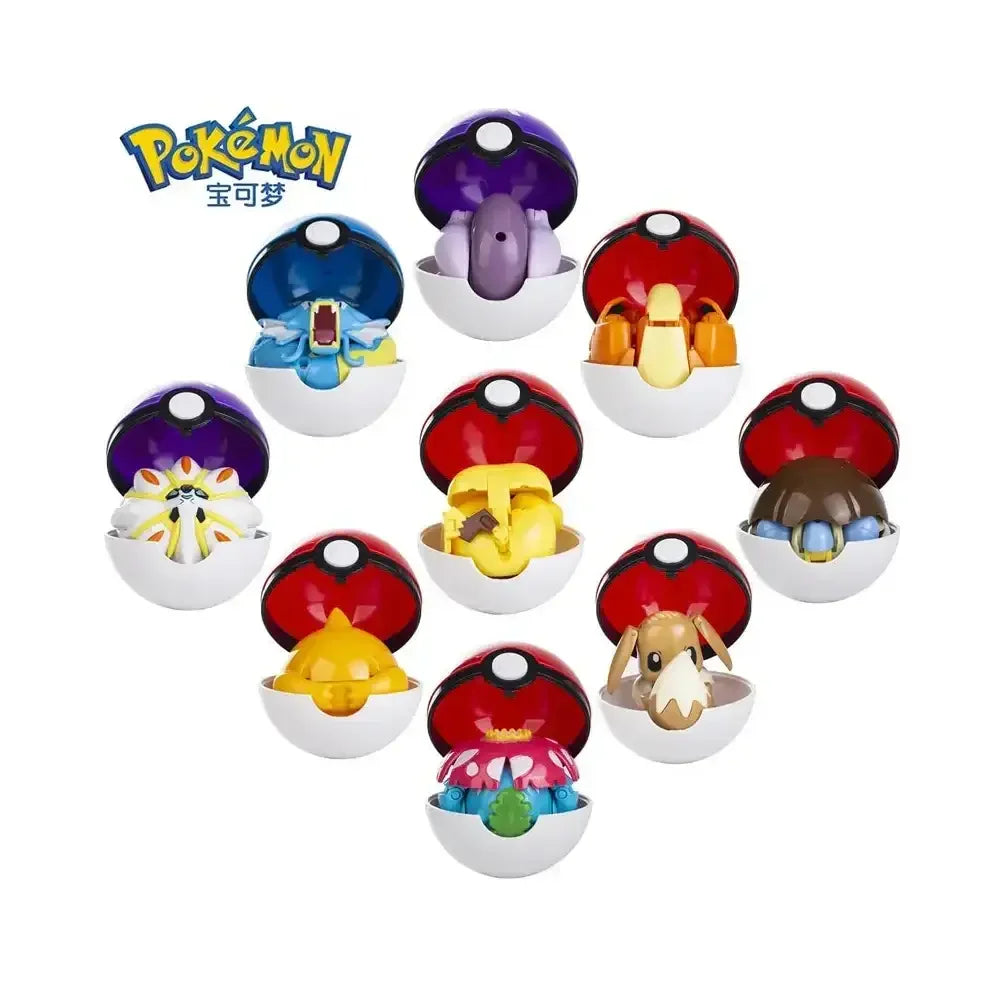 Pokemon Deformation Anime Figures Assorted | Kids Gifts | Age 3+ - Naivri