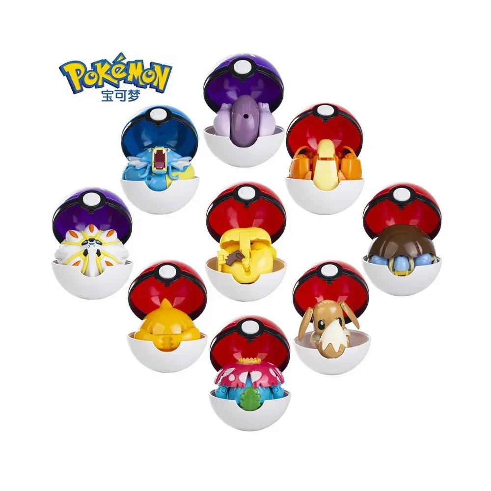 Pokemon Deformation Anime Figures Assorted | Kids Gifts | Age 3+ - Naivri