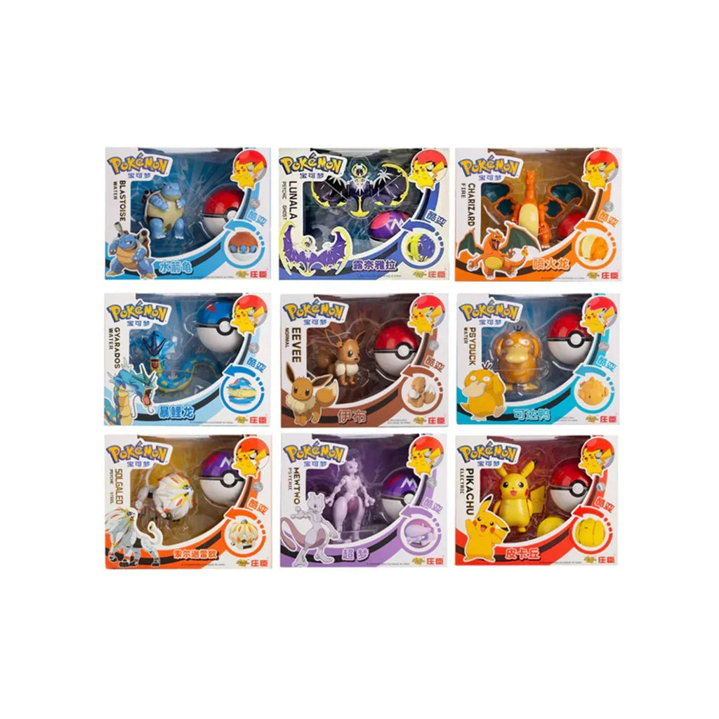 Pokemon Deformation Anime Figures Assorted | Kids Gifts | Age 3+ - Naivri