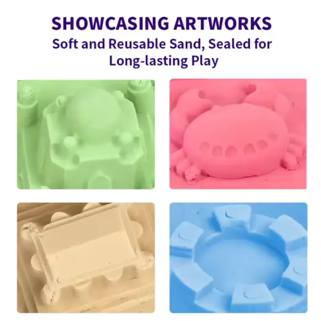 Premium Dynamic Play Sand Kit – Soft, Reusable Sensory Sand for Ages 3+ - Naivri