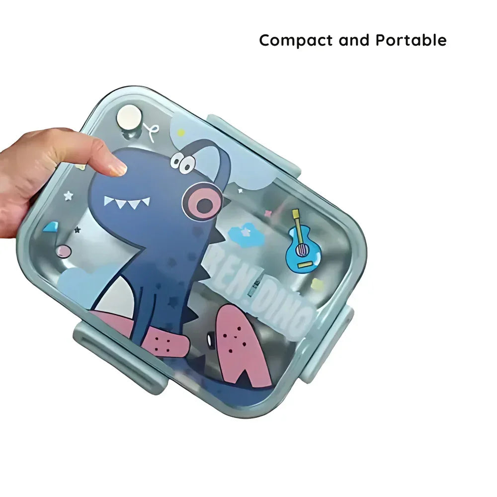 Premium Stainless Steel Lunch Box – Dinosaur & Unicorn Design for Kids - Naivri