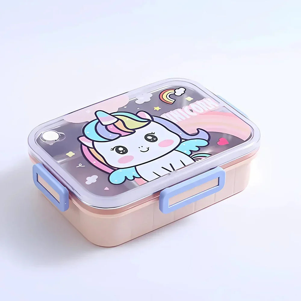 Premium Stainless Steel Lunch Box – Dinosaur & Unicorn Design for Kids - Naivri