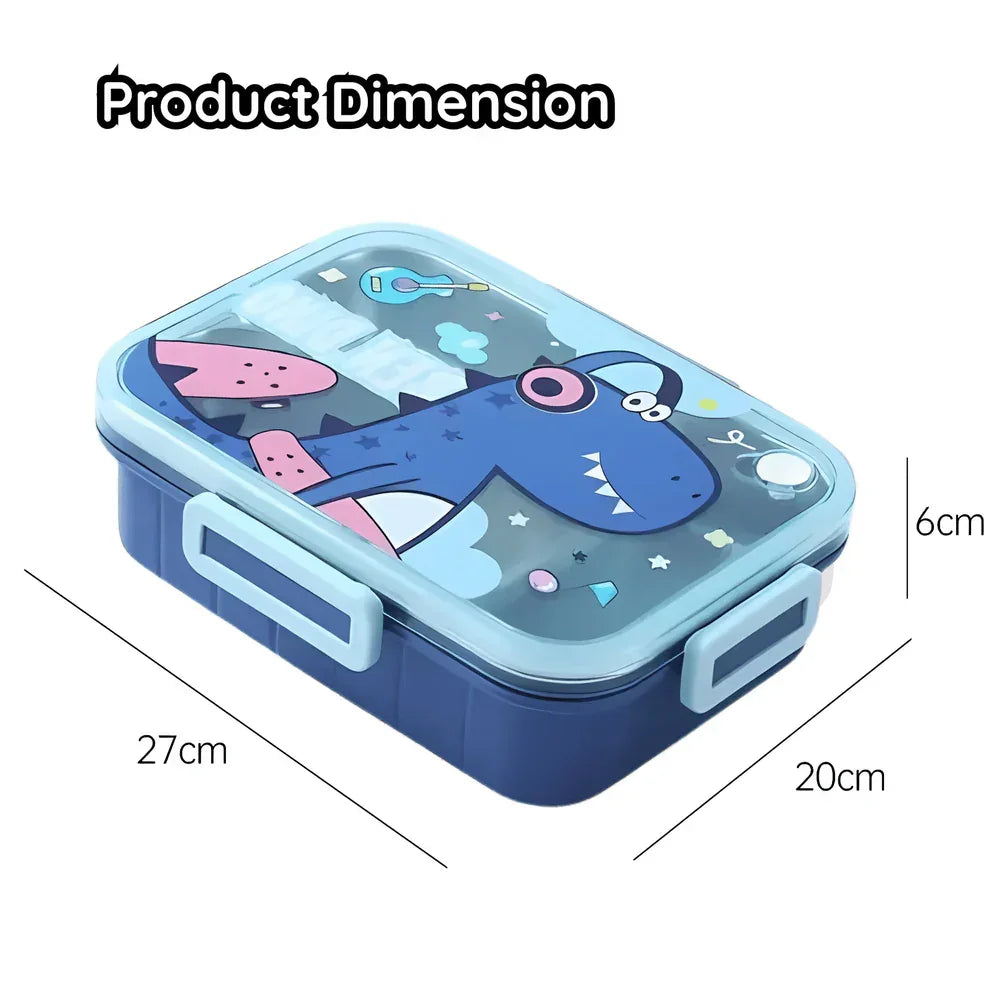 Premium Stainless Steel Lunch Box – Dinosaur & Unicorn Design for Kids - Naivri