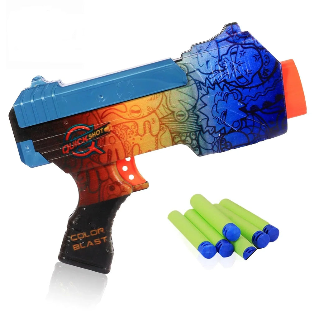 Quickshot Aqua Foam Dart Blaster – 70 Ft Range Action Toy Gun for Kids 8+ - Naivri