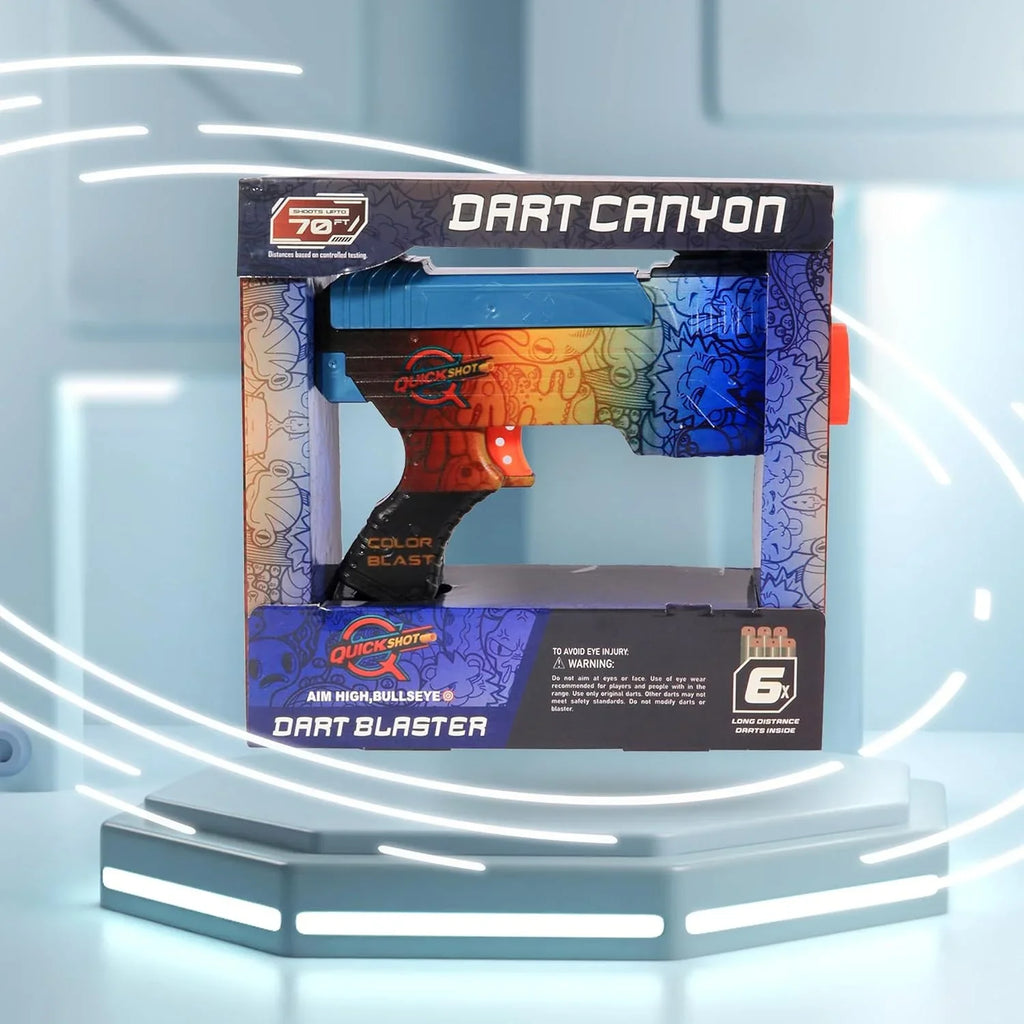 Quickshot Aqua Foam Dart Blaster – 70 Ft Range Action Toy Gun for Kids 8+ - Naivri