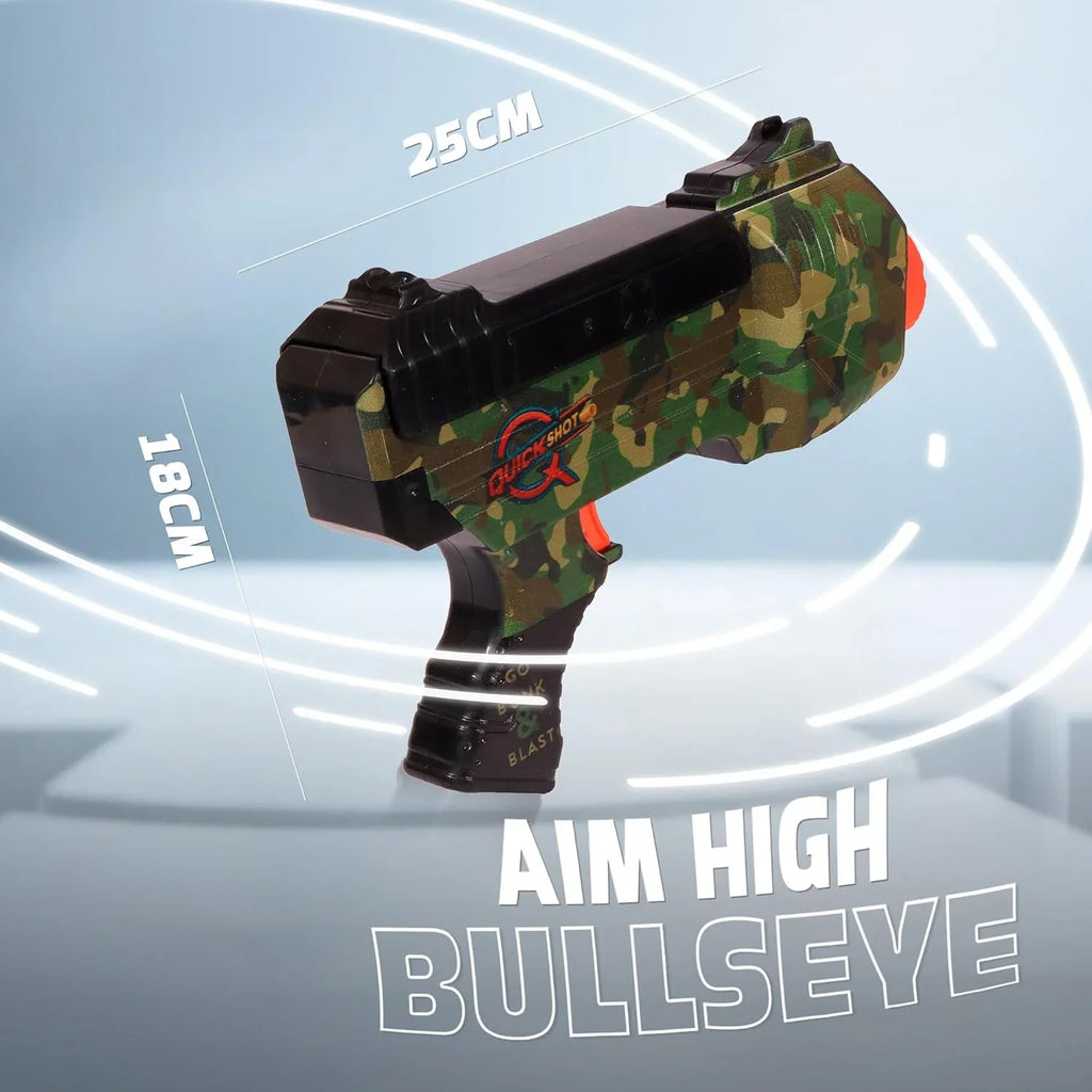 Quickshot Camouflage Dart Blaster – Long-Range Foam Gun for Kids 8+ - Naivri