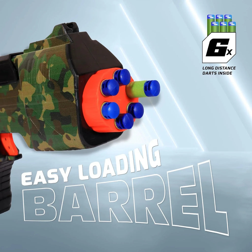 Quickshot Camouflage Dart Blaster – Long-Range Foam Gun for Kids 8+ - Naivri