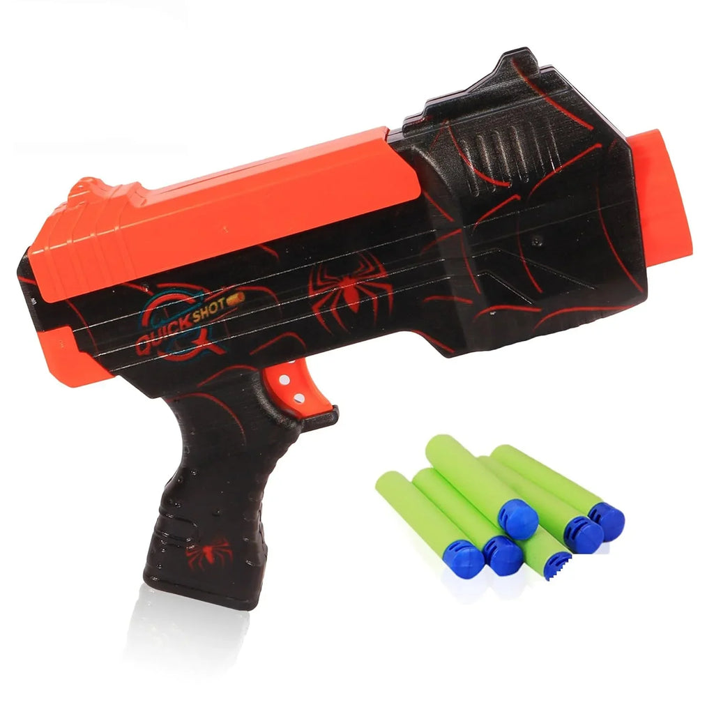 Quickshot Spidey Foam Dart Blaster – 70 Ft Power Shot Toy Gun for Kids 8+ - Naivri