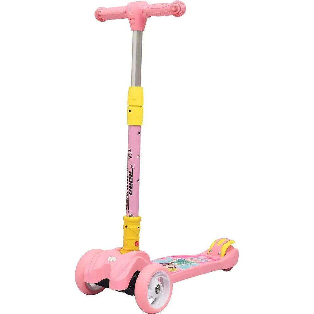 R for Rabbit Road Runner Kick Scooter for Kids | Adjustable Height | Foldable | EN71 Safety Certified | PU LED Wheels | ABEC 7 Bearings | For 3–14 Years | 75kg Capacity - Naivri