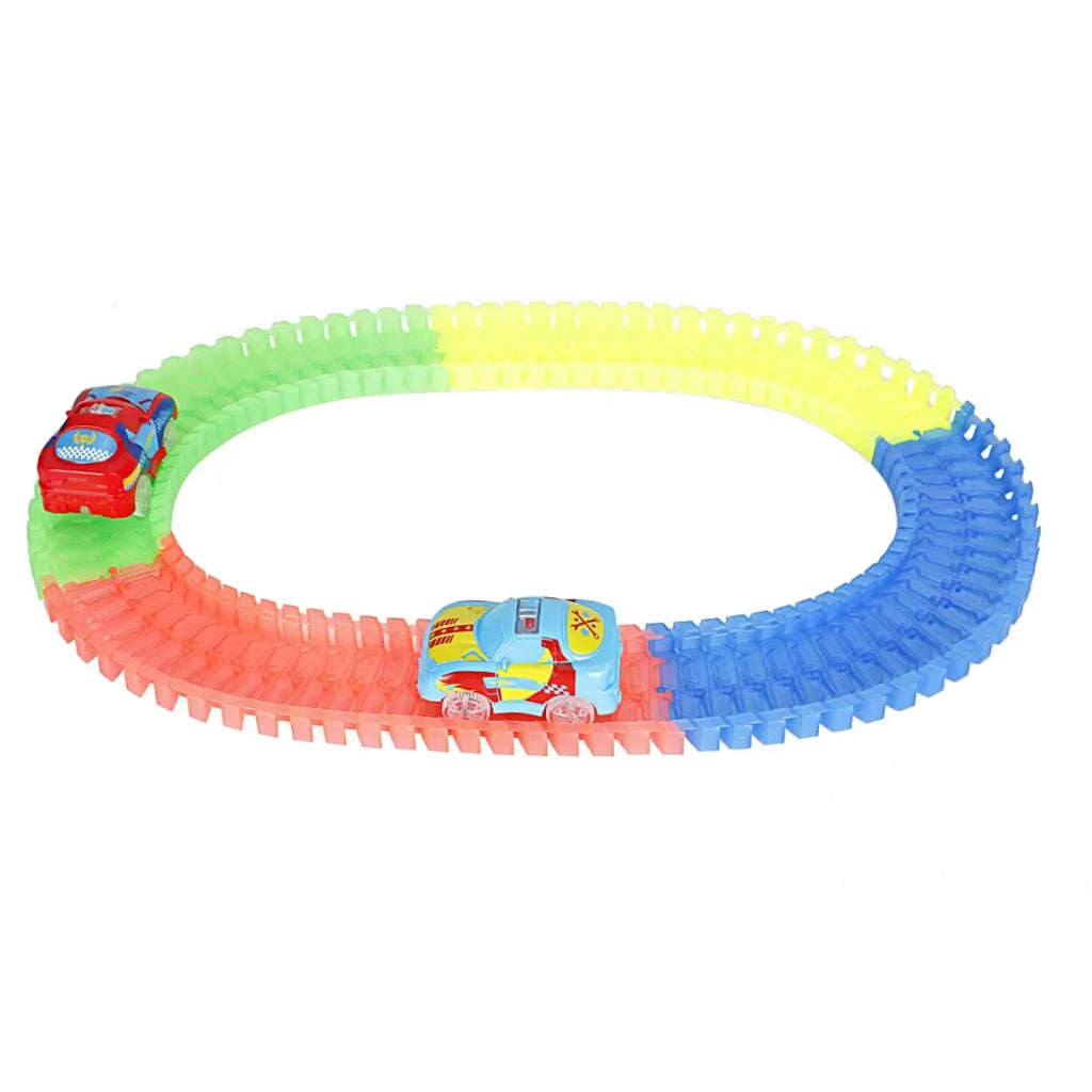 Ralleyz Build & Go Tracks – 400-Piece Track Set with Motorized Car (3Y+) – Multicolour - Naivri