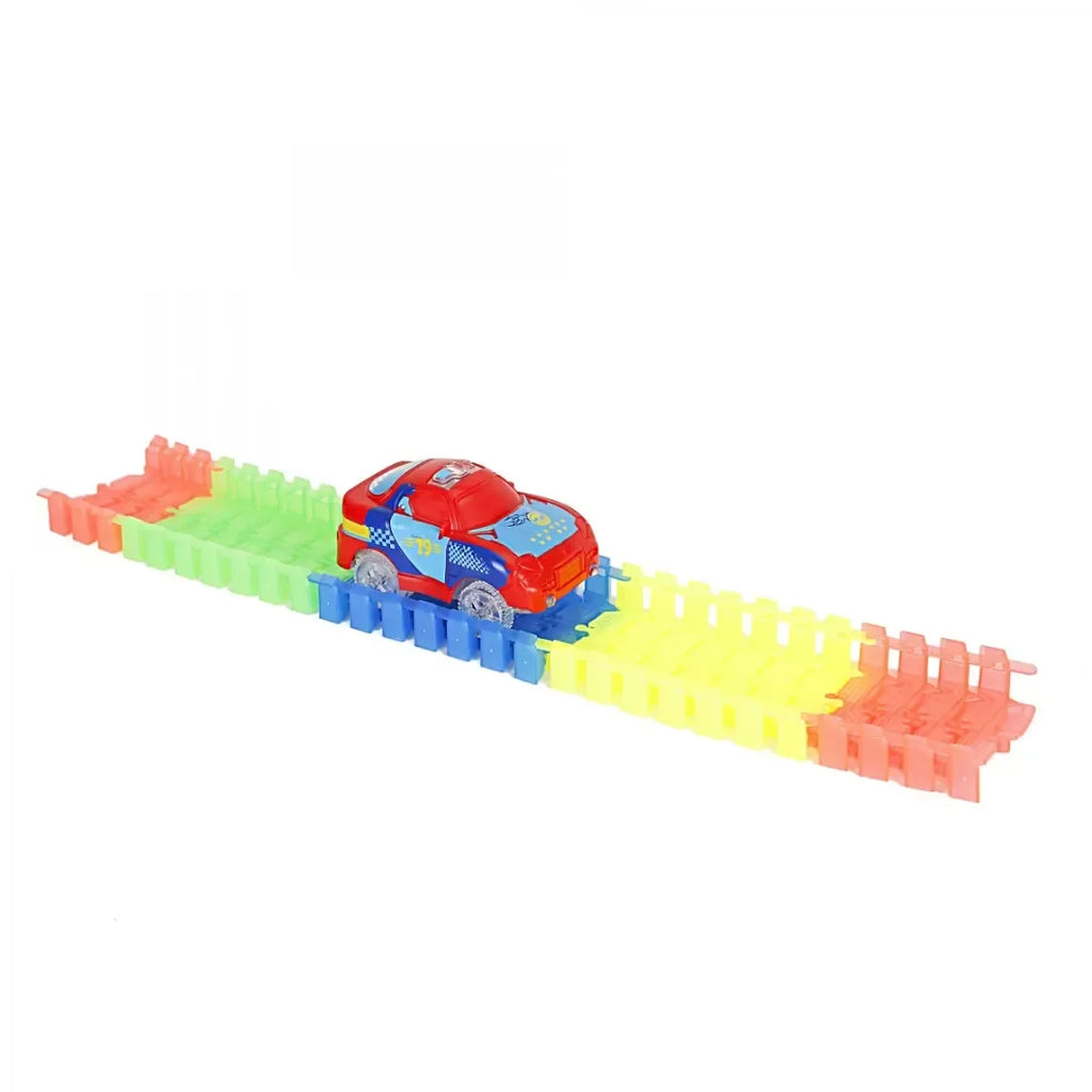 Ralleyz Build & Go Tracks – 400-Piece Track Set with Motorized Car (3Y+) – Multicolour - Naivri