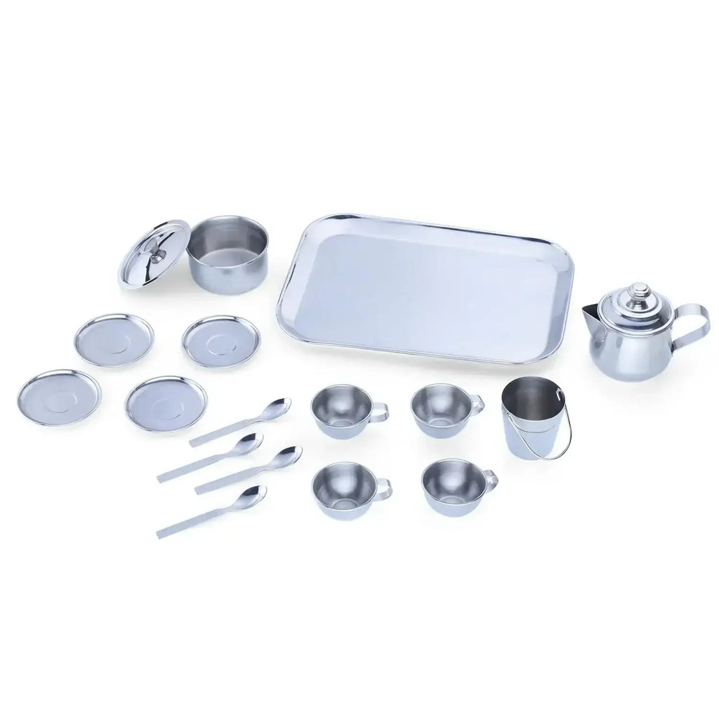 Ramson India Barbie DIY Tea Party Playset – 17-Piece Pretend Kitchen Set for Kids (3 Years+) - Naivri