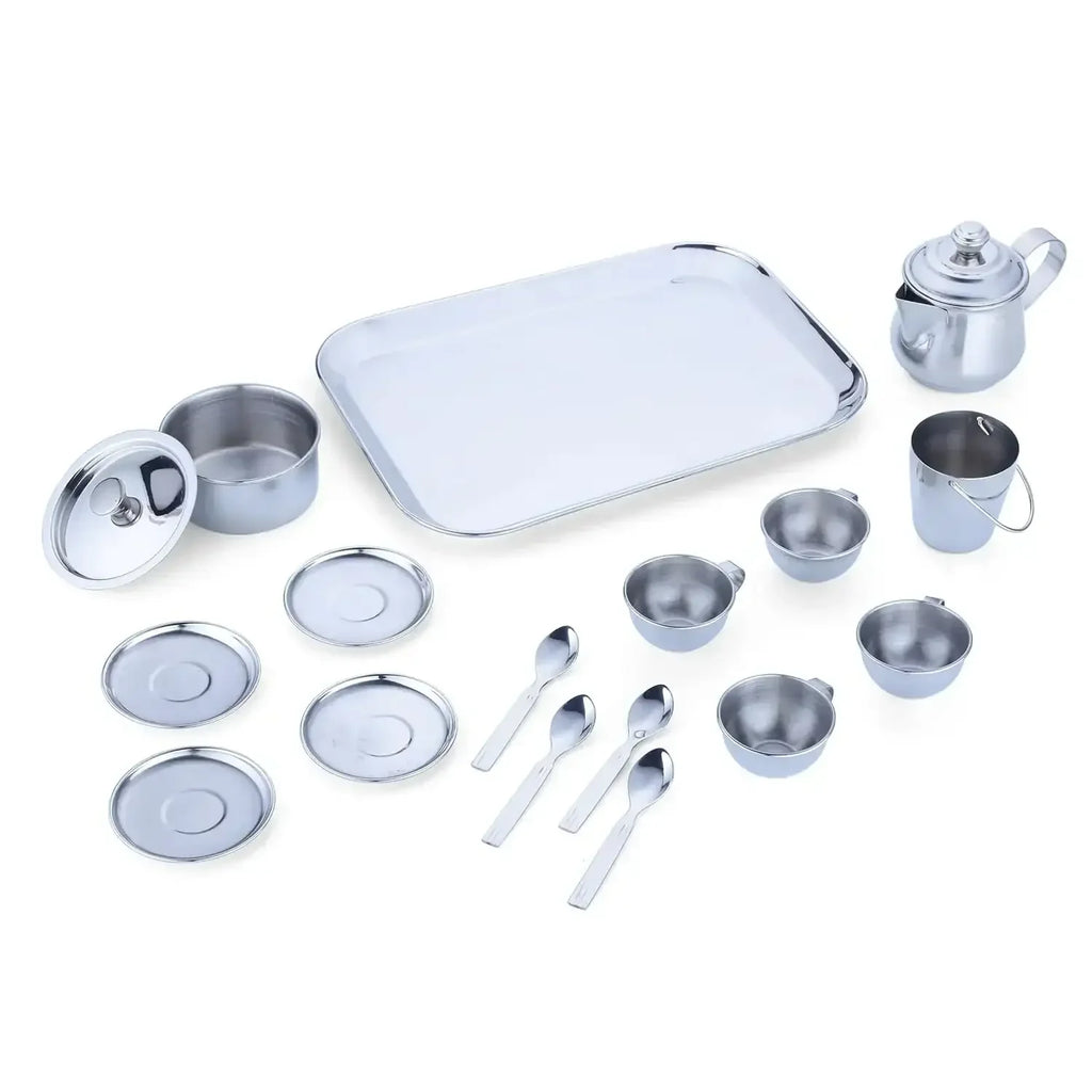 Ramson India Barbie DIY Tea Party Playset – 17-Piece Pretend Kitchen Set for Kids (3 Years+) - Naivri