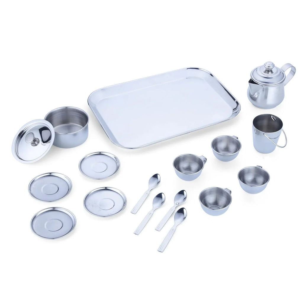 Ramson India Barbie DIY Tea Party Playset – 17-Piece Pretend Kitchen Set for Kids (3 Years+) - Naivri