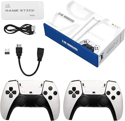 Retro Gaming Console with Game Stick, 1080p HD, Plug & Play TV Video Game Set for 2 Player, 2.4G Wireless, 10 Emulators, 24000 Games - Naivri