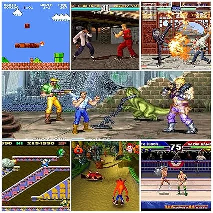 Retro Gaming Console with Game Stick, 1080p HD, Plug & Play TV Video Game Set for 2 Player, 2.4G Wireless, 10 Emulators, 24000 Games - Naivri