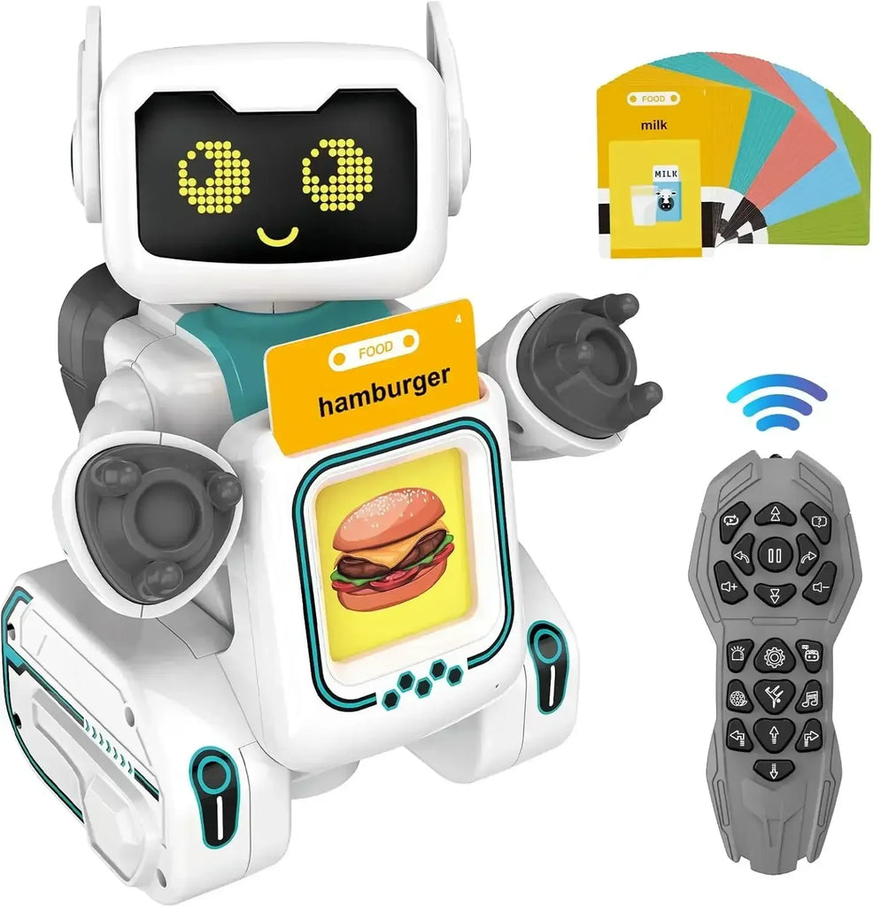 RoboPlay Interactive Learning Robot – Remote Control Companion with Talking Flash Cards for Ages 3–8 - Naivri