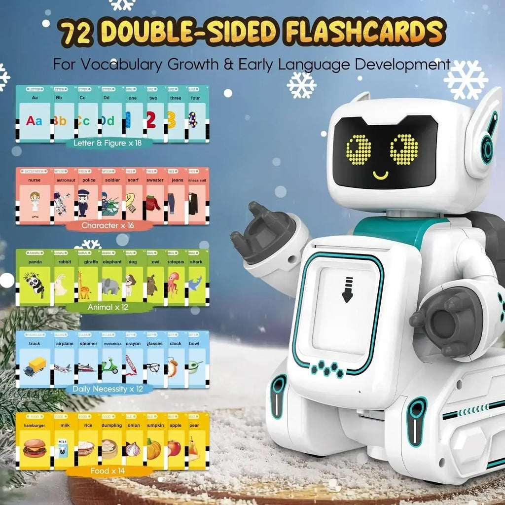 RoboPlay Interactive Learning Robot – Remote Control Companion with Talking Flash Cards for Ages 3–8 - Naivri
