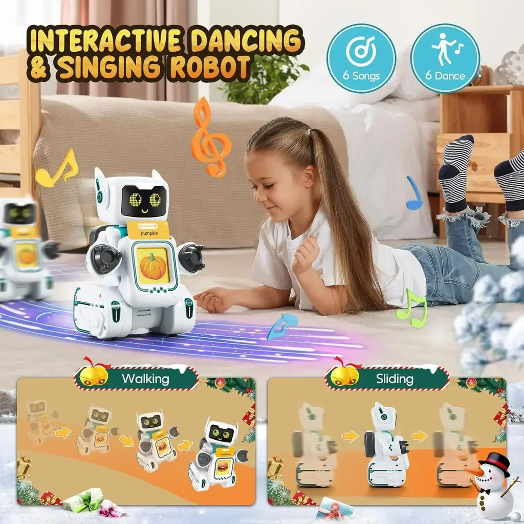 RoboPlay Interactive Learning Robot – Remote Control Companion with Talking Flash Cards for Ages 3–8 - Naivri